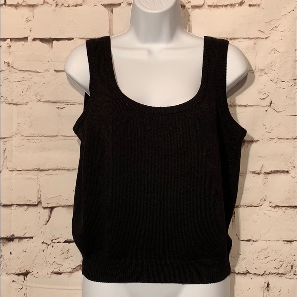 St. John Santana Knit Scoop Tank, Size S